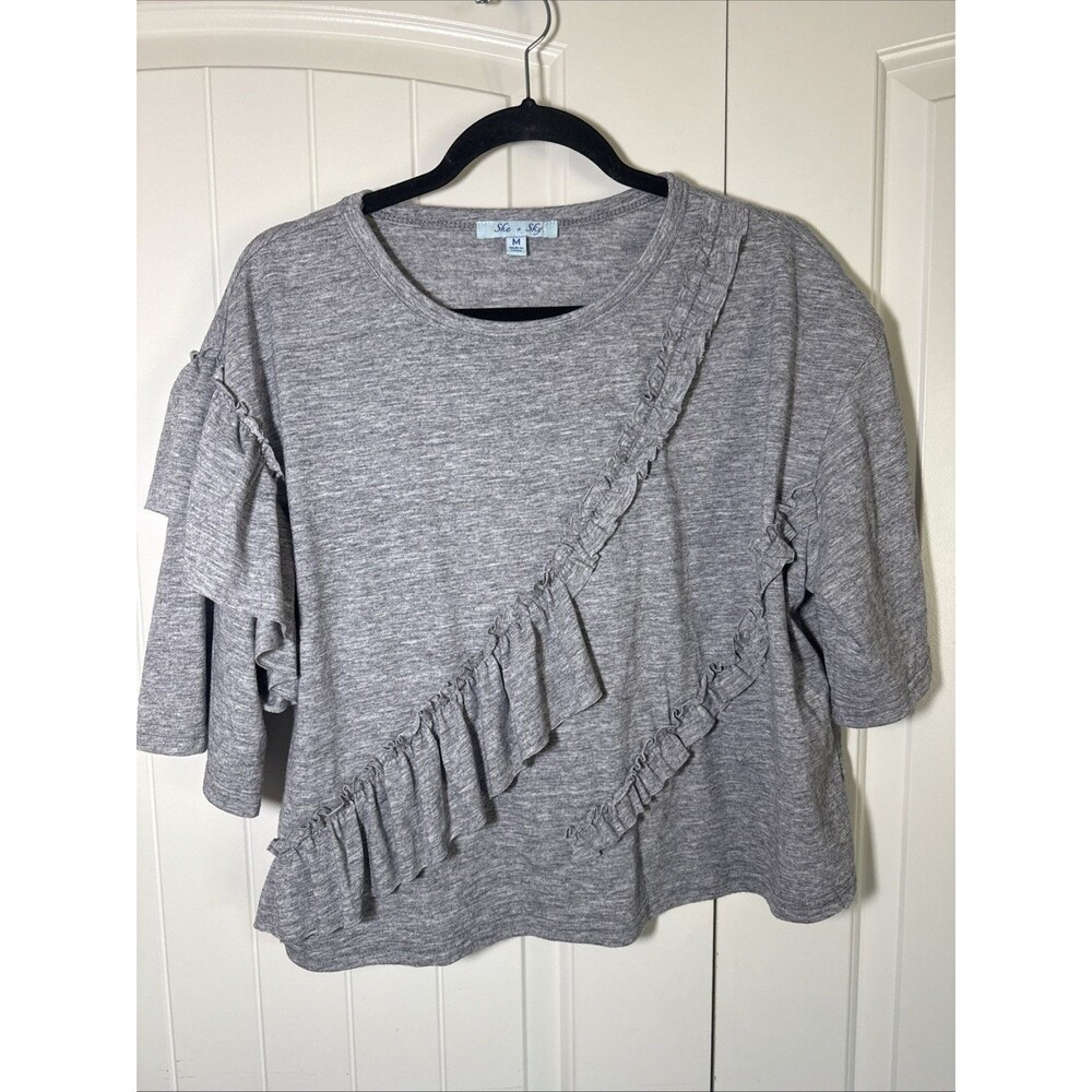 She & Sky M Ruffle Top